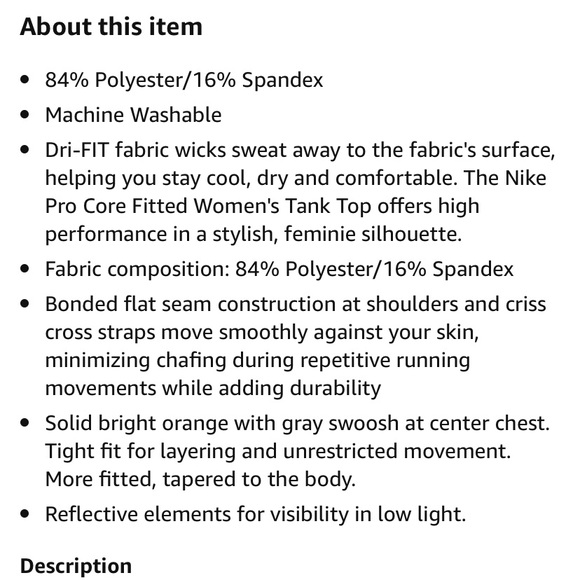 Nike Pro Dri-Fit Tank - Picture 5 of 5